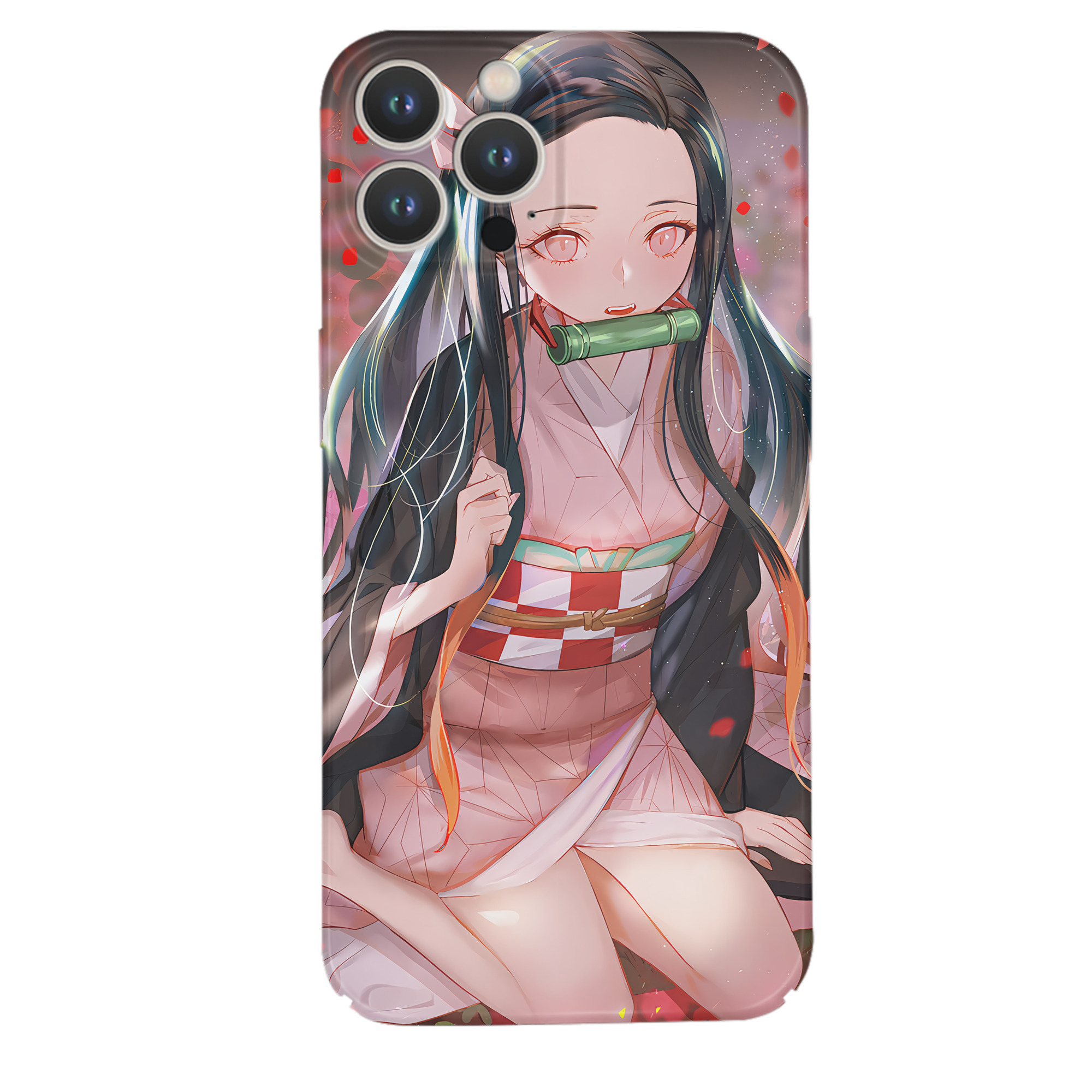 （画像用） 鬼滅の刃（きめつのやいば）竈門 禰󠄀豆子／かまど ねずこ Kamado Nezuko 【iPhone 14シリーズ対応】ハードケース